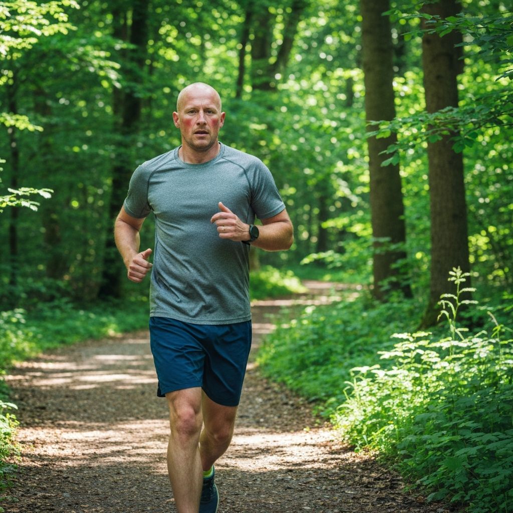 Man walking outdoors